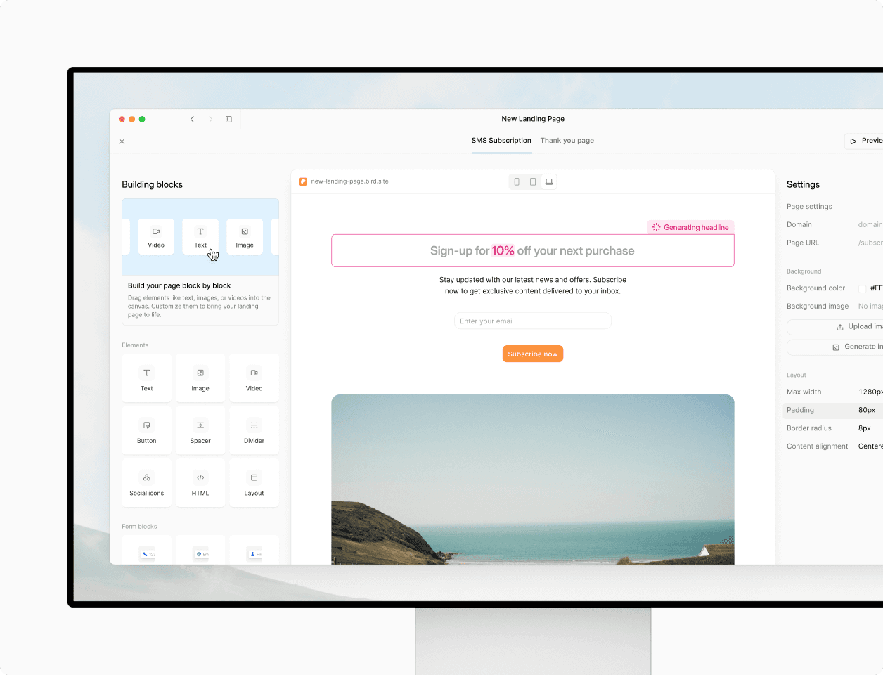 ThumbCrowd ecommerce campaign builder for retail brands